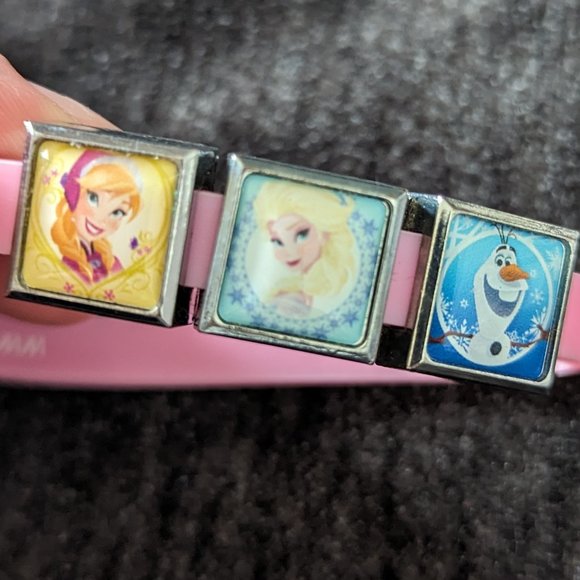 2/$10 Pink Kid's Bracelet with Frozen Charms - Picture 2 of 3